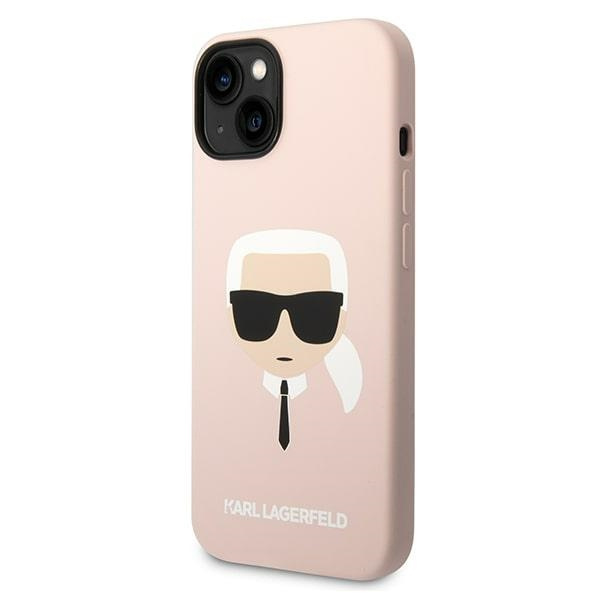 Etui KARL LAGERFELD Apple iPhone 14 Silicone Karl`s Head Różowy Hardcase